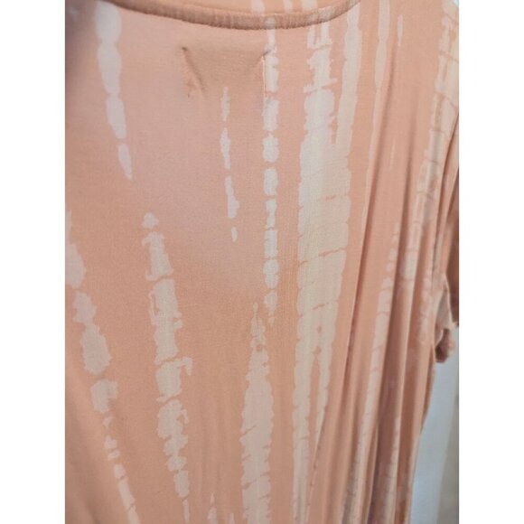 Mud Pie Women's Size Medium Peach Tye Dyed Long Maxi Dress Summer - Picture 9 of 15